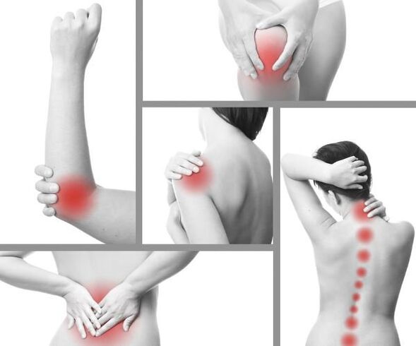 Inflammation processes in various joints of arthritis